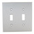 Omnia 8012/D.15: Double Toggle Modern Switchplate - Satin Nickel