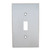 Omnia 8012/S.26: Single Toggle Modern Switchplate - Polished Chrome