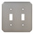 Omnia 8014/D.26: Double Toggle Traditional Switchplate - Polished Chrome