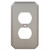 Omnia 8014/R.SB: Single Duplex Traditional Switchplate - Shaded Bronze