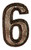 Hawk Hill CN6AP: 4-3/4" Classic Numeral 6 - Polished Pewter