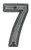 Hawk Hill CN7CO: 4-3/4" Classic Numeral 7 - Copper
