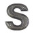 Hawk Hill CLSCC: 4-3/4" Classic Letter S - Charcoal