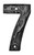 Hawk Hill RN7AP: 4-3/4" Rustic Numeral 7 - Polished Pewter