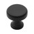 Belwith B077459-MB: 1-1/4" Brownstone Cabinet Knob - Matte Black