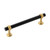 Belwith B077524-MBBGB: 128mm cc Ostia Cabinet Pull - Matte Black and Brushed Golden Brass
