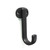 Hickory S077189-BI: 4-3/4" Euro-Contemporary Single Wall Hook - Black Iron