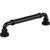 Top Knobs TK3142BLK: 5-1/16" cc Cranford D-Handle Cabinet Pull - Flat Black