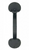 Acorn ATXBD: Bean Dummy Door Pull - Black Smooth Iron