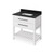 Jeffrey Alexander 36" Wavecrest Single Bowl Vanity - White Cabinet with Black Granite Top