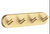Smedbo HV359: Home Quad Wall Hook - Brushed Brass