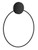 Smedbo BB344: Beslagsboden Wall-Mount Towel Ring (self-adhesive) - Matte Black