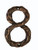 Buck Snort DM10008-2800: 4-1/4" Log House Number Eight - Oxidized Copper