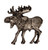 Buck Snort KB00002-5100: 2-1/8" Walking Moose Cabinet Knob - (left facing) - Oxidized Pewter