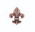 Buck Snort KB01140-2800: 1-1/2" Fleur De Lis Cabinet Knob - Oxidized Copper