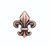 Buck Snort KB01140-7800: 1-1/2" Fleur De Lis Cabinet Knob - Oxidized Satin Copper