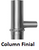 Sextant 1200 Series Door Pull Column Finial - Stippled Bronze