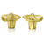 Edgar Bererbi 8182FGX: 1-9/16" Chandler Leaf Cabinet Knob (pair) - Florentine Gold/Swarovski Crystal