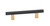 Alno A2805-35-CHP/MB: 3-1/2" cc Quadrato Smooth Bar Cabinet Pull - Champagne/Matte Black