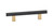 Alno A2805-3-CHP/MB: 3" cc Quadrato Smooth Bar Cabinet Pull - Champagne/Matte Black