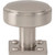 Atlas A540-BRN: 1-1/4"  Benning Round Cabinet Knob w/Backplate - Brushed Nickel