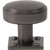 Atlas A540-SL: 1-1/4"  Benning Round Cabinet Knob w/Backplate - Slate