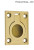 IDH Brass 25220 - 3NL: 1-3/4" Flush Ring Pull - Unlacquered Brass