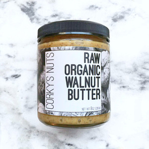 CORKY'S NUTS - Raw Organic Walnut Butter - 8oz jar