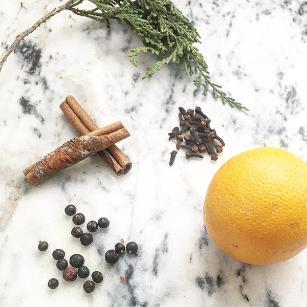 A section of spices used in making Nocino and include in our Spice Kit (orange to be sourced locally). 