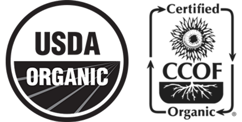 Certified Organic by CCOF & USDA.