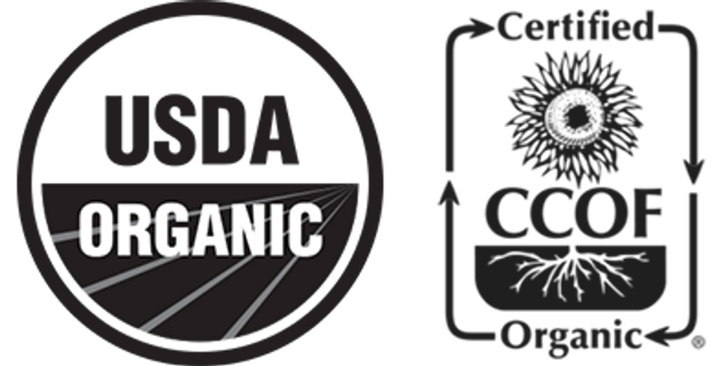 Certified Organic by CCOF & USDA.