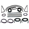 Window Sweeps Channel Door Seal Kit for 1973-1979 Ford Vehicles LH, RH - 16 Piece Set - High-Density EPDM Rubber - USA Made