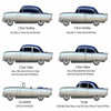 Carpet for 1957-1958 Oldsmobile Super 88 Hardtop 4DR Cut & Sewn Tuxedo 2Pc
