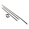 Windshield molding kit for 1989-1998 Geo Suzuki Tracker/Sidekick. Black upper and side reveal molding for windshield.