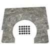 1967-69 Chevrolet Camaro Fiberglass Hood Insulation Pad Heat Shield in Gray, US-made for Noise Reduction & Paint Protection.