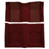 Carpet for Vintage Ford Mustang Fastback Interior - Molded Nylon Design with Maroon Inserts, Made in USA