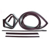 1976-1986 Jeep Window Sweeps Channel Door Seal Vent Kit LH - High-Quality Rubber Seals for Restoration Projects - Made in USA