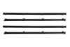 1967-72 Chevrolet C10 Suburban Rear Door Window Sweeps Felt Kit Belt Line Weatherstrip - Chrome Molding Kit