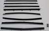Window Sweeps Felt Kit Belt Line Weatherstrip for 1968-1972 Chevy II Nova Sedan - Front Rear Inner Outer Black Set of 8pcs