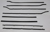 Window Sweeps Felt Kit Belt Line Weatherstrip for 1962 Plymouth Belvedere Sedan - Front Rear Inner Outer Authentic Black Set