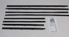 1965 Buick Skylark Window Sweeps Felt Kit Belt Line Weatherstrip Black Front Rear 8 pcs for Convertible