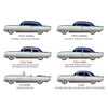Carpet for 54-56 Oldsmobile 88 Hardtop 4 Door Nylon Cut Pile Molded Bucket