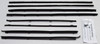 1965 Buick Skylark Window Sweeps Felt Kit for 2 Door Sedan - Front Rear Left Right Inner Outer Black Weatherstrip
