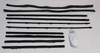Chevrolet Chevelle 1965 Convertible Window Sweeps Felt Kit Belt Line Weatherstrip Authentic Set of 10 Pieces
