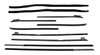 Window Sweeps Felt Kit Belt Line Weatherstrip for 1967 Chevy Impala Convertible Front Rear Black - Authentic US-made Superkit Window Sweeps Felt Kit Belt Line Weatherstrip for 1967 Chevy Impala Convertible Front Rear Black - Authentic US-made Superkit