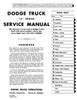 Service Manual for 1963 Dodge Truck S Series
