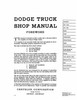 Service Manual for 1937 Dodge Truck M Series