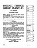 Service Manual for 1950 Dodge Truck B-2 Series