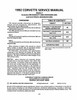 Service Manual for 1992 Chevrolet Corvette Service Manual for 1992 Chevrolet Corvette
