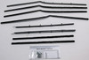 Window Sweeps Felt Kit Belt Line Weatherstrip for 1964 Oldsmobile 98 Front Rear Left Right Inner Outer - Black